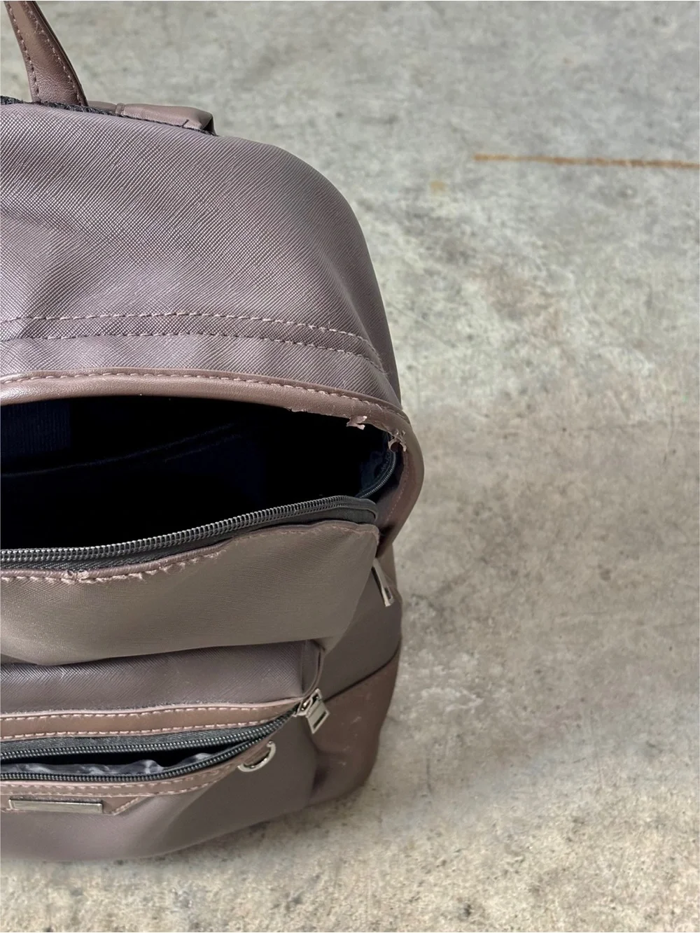 Faux Leather Backpack